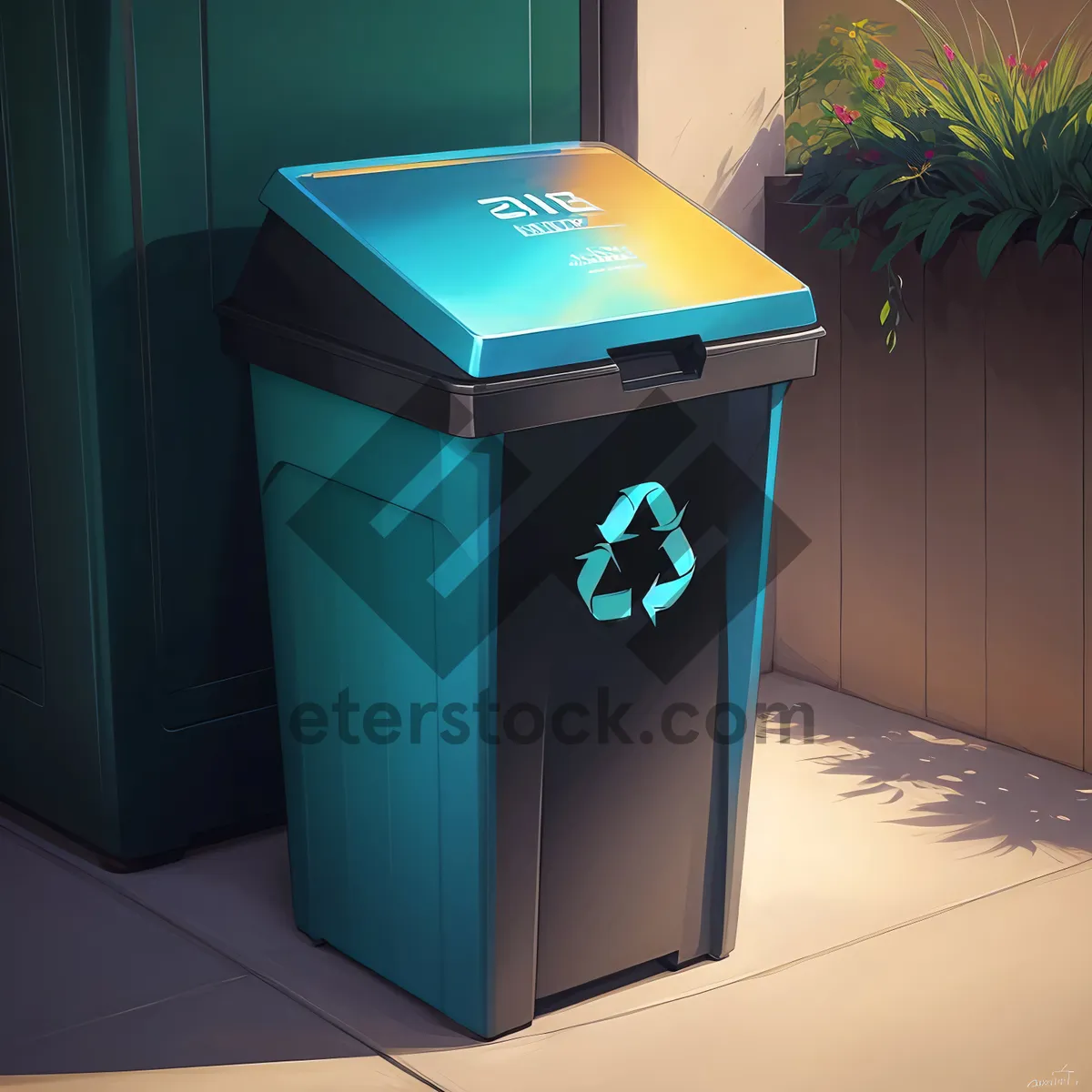 Picture of Recyclable Container Object Box Ashcan Bin