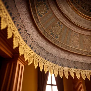 Hanging Theater Curtain Drapes Historic Cathedral Interior