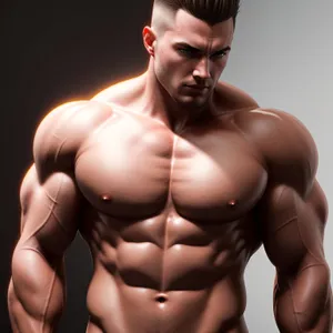 Ripped Sensation: Athletic Male Fitness Model