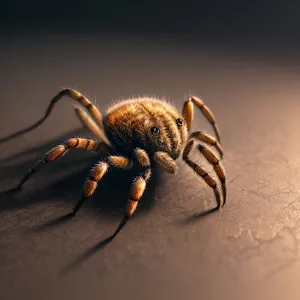 Creepy Garden Spider: Closeup of Scary, Hairy Arachnid