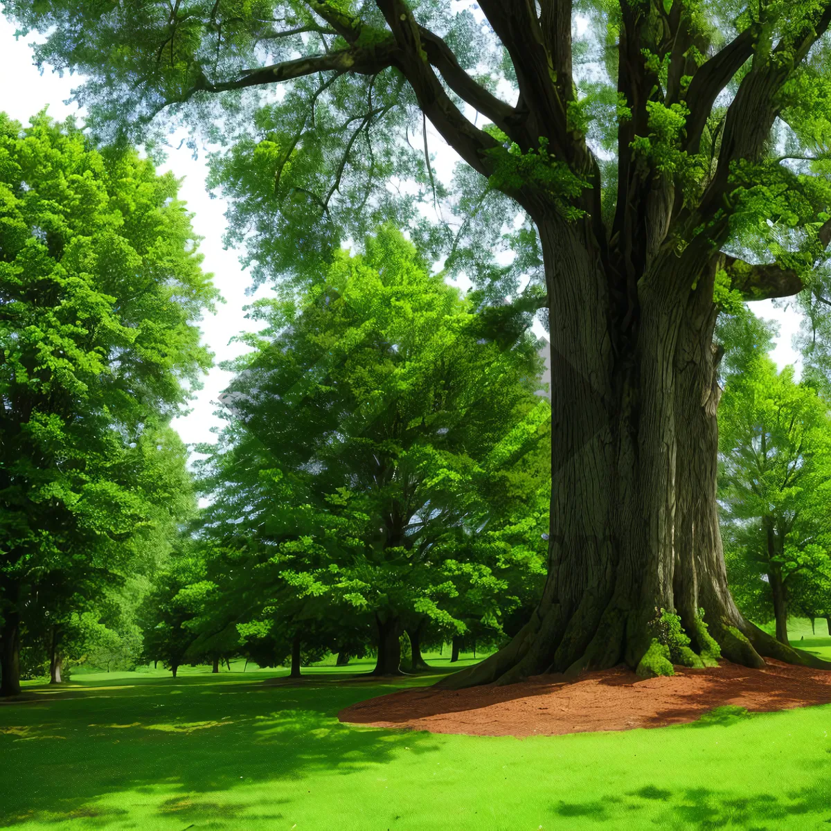 Picture of Serene Woodland Path with Lush Foliage