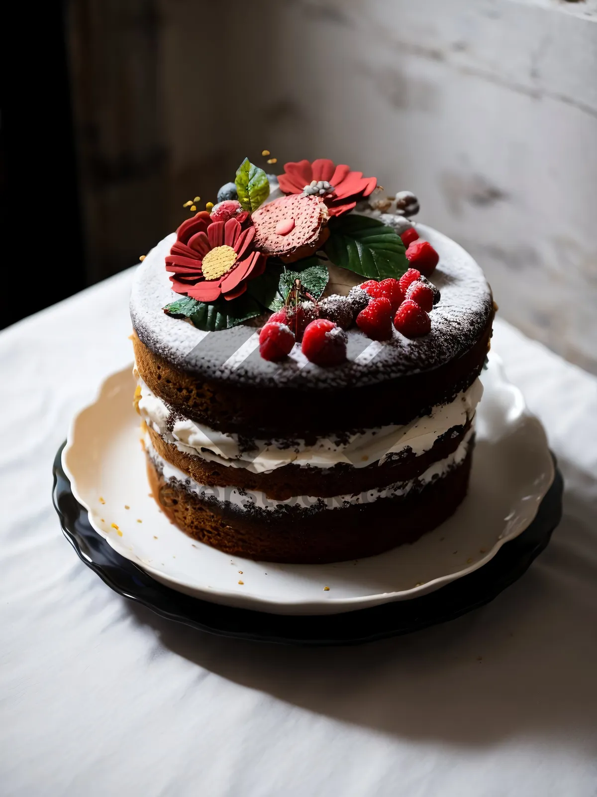 Picture of Delicious Berry Trifle with Fresh Raspberry