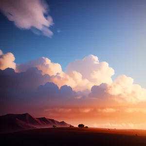 Vibrant Sunset over the Horizon