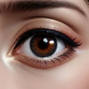 Bright Closeup of Pretty Eye Makeup Look