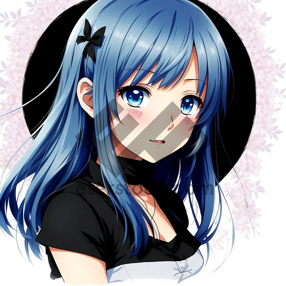 Picture of Stylish Cartoon Beauty with Flawless Makeup