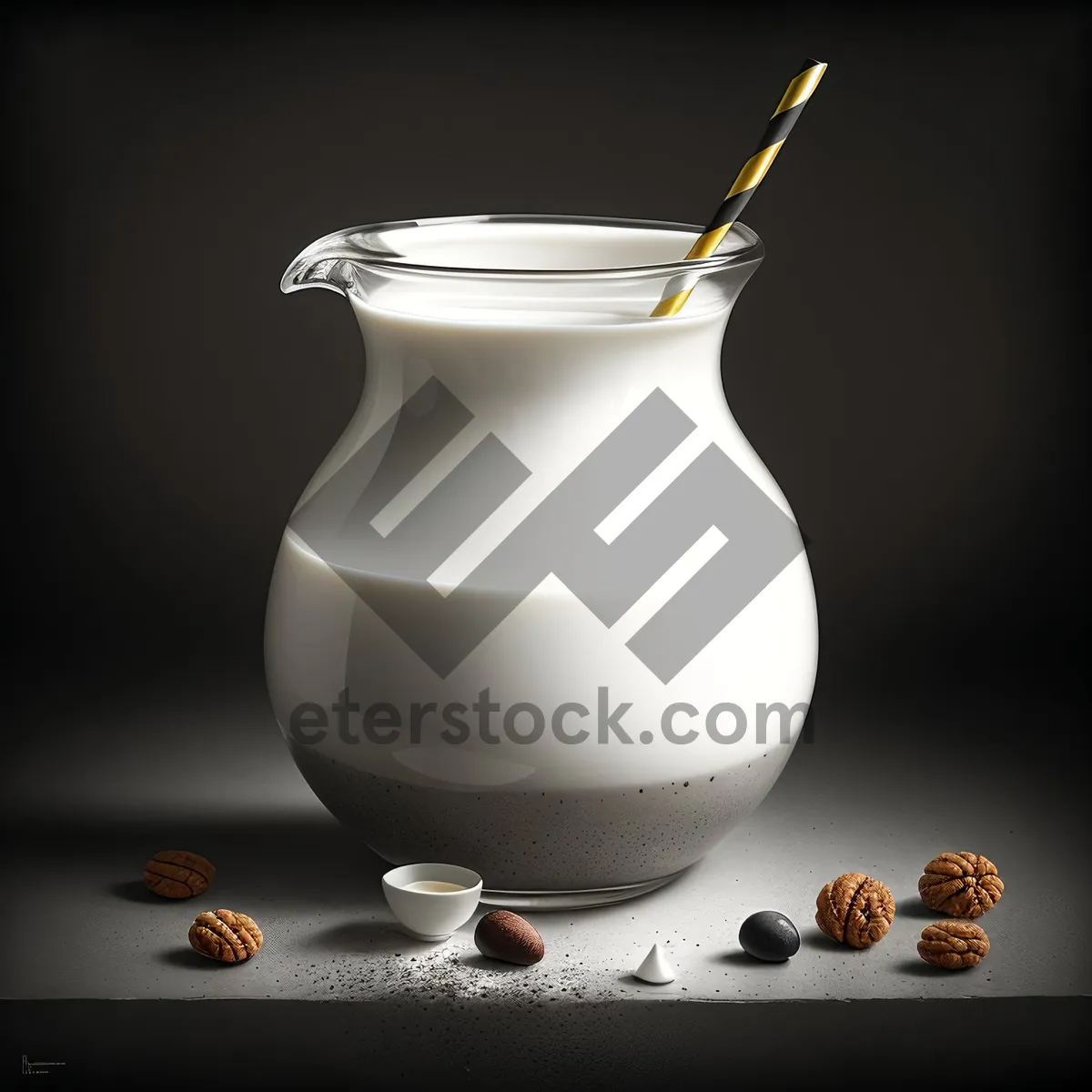 Picture of Refreshing Milk Tea in Glass Cup