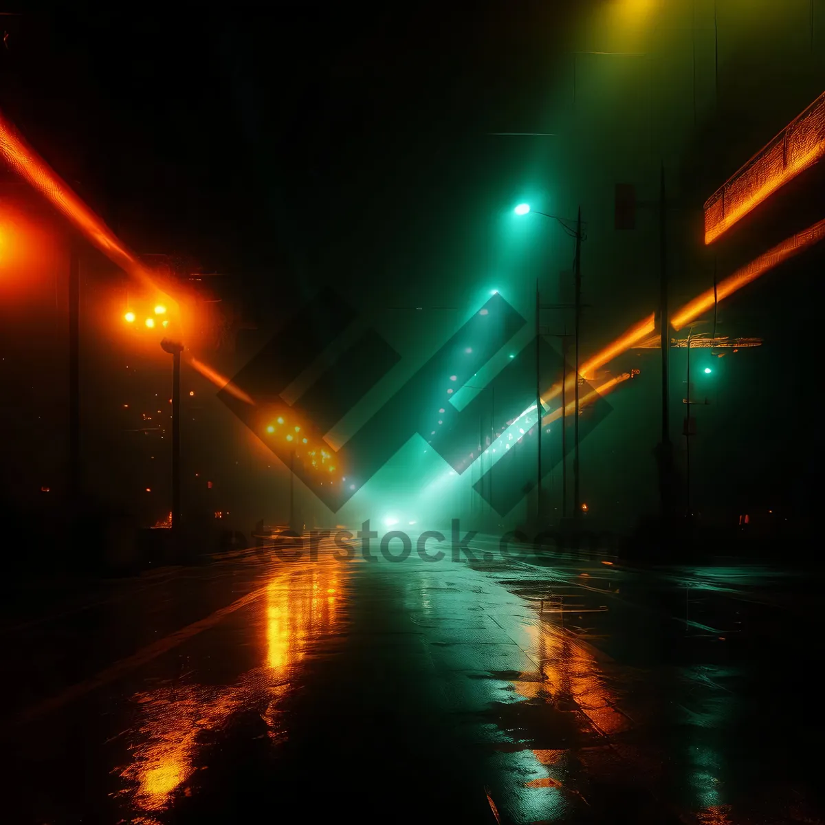 Picture of Urban Lightscape under Night Sky