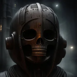 Man in Gas Mask for Protective Attire