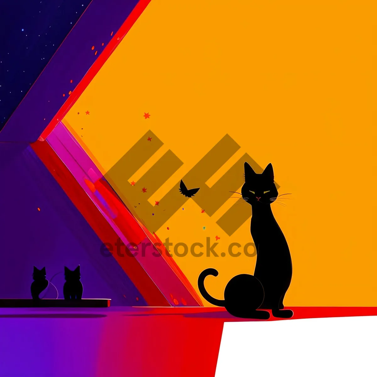 Picture of Artistic Silhouette Letterhead Design Stationery