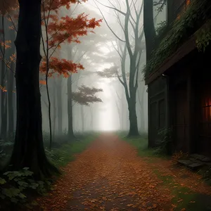 Serenity in Autumn's Enchanting Woods