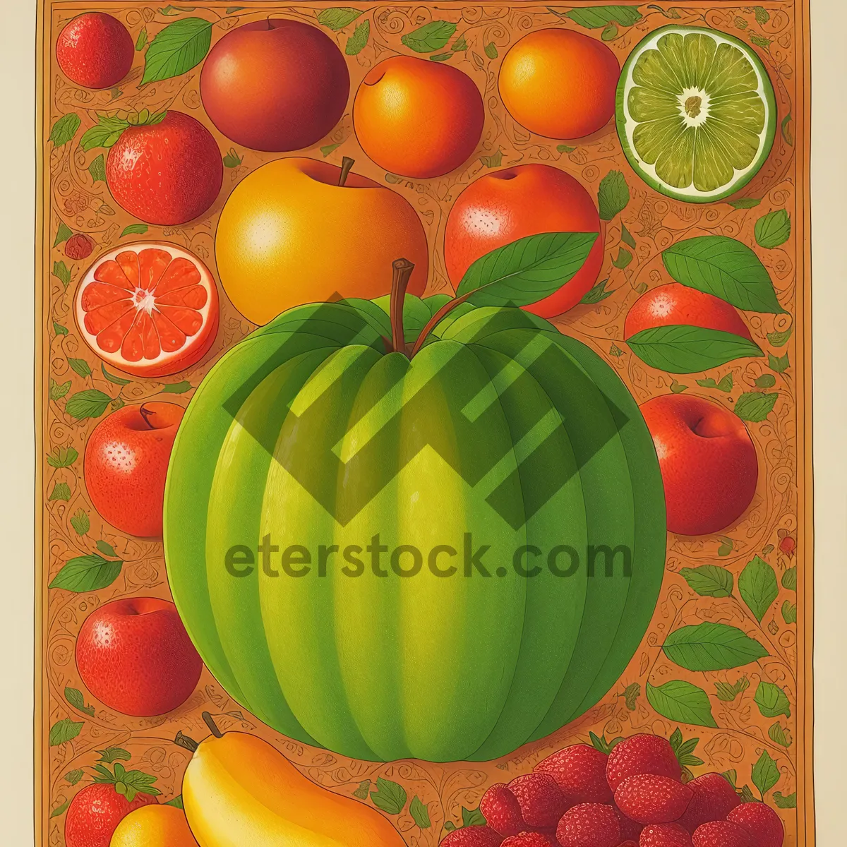 Picture of Fruit Medley: Banana, Tomato, Apple, Pepper