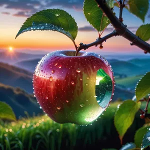Fresh and Juicy Red Delicious Apple