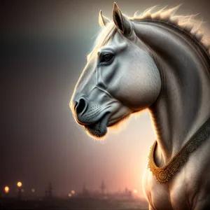 Majestic Thoroughbred Stallion Portrait