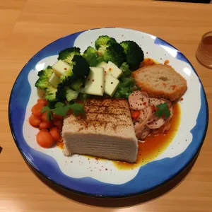 Delicious Cheese and Vegetable Salad with Grilled Chicken