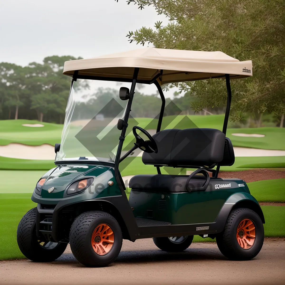 Picture of Golf Cart on the Green