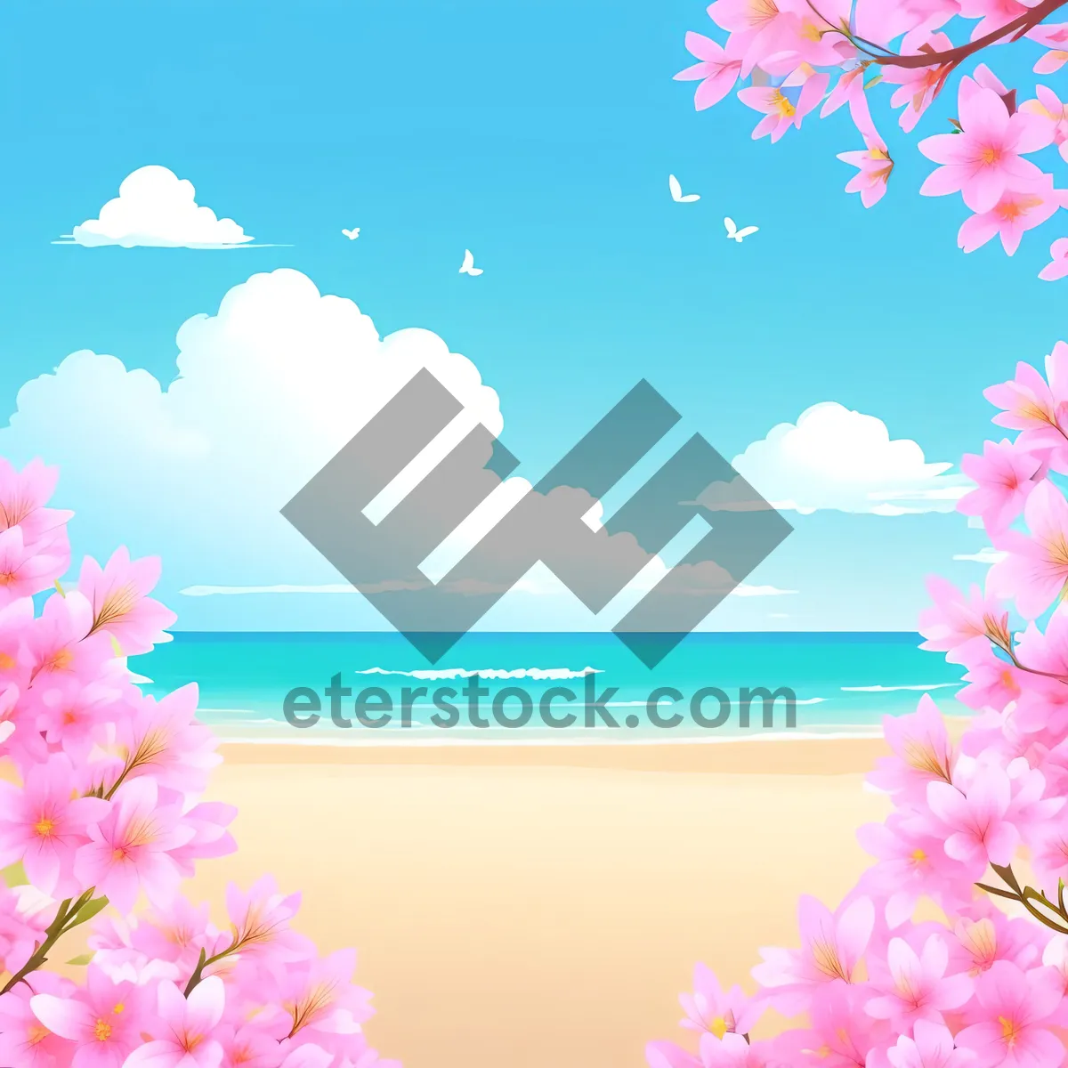 Picture of Seasonal Pink Design Decoration Element