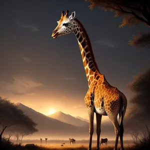 Giraffe in the Wild: Majestic Safari Encounter