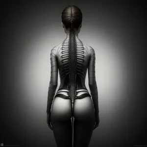 Anatomical Bodybuilder in 3D Skeleton X-Ray
