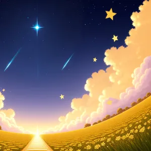 Snowy Star Holiday Wallpaper Graphic