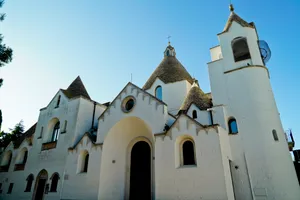 Historic church with bell tower and cross