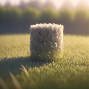 Golden Wheatfield Under Blue Sky