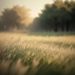 Wheat Field Under Sunny Summer Sky