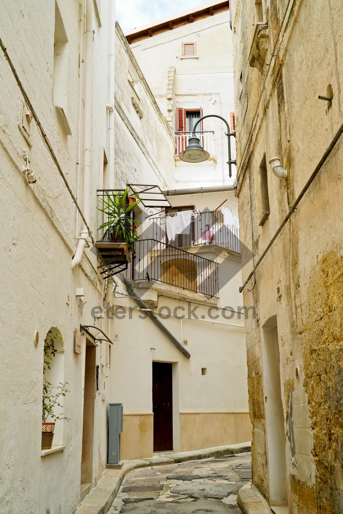 Picture of Ancient stone facade in old city.