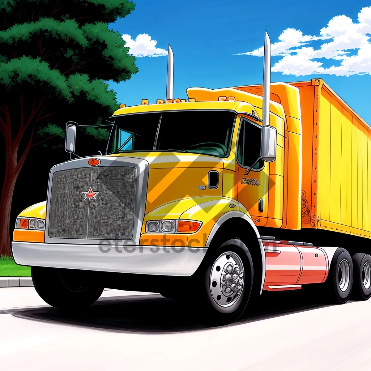 Picture of Transportation Powerhouse: Fast and Efficient Trailer Truck