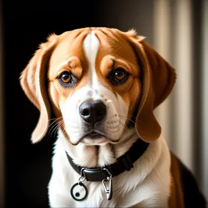 Cute Beagle Puppy Poses Adorably for Portrait