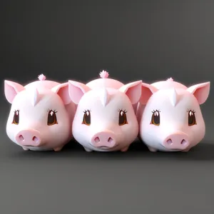 Pink Piggy Bank Overflowing with Wealth