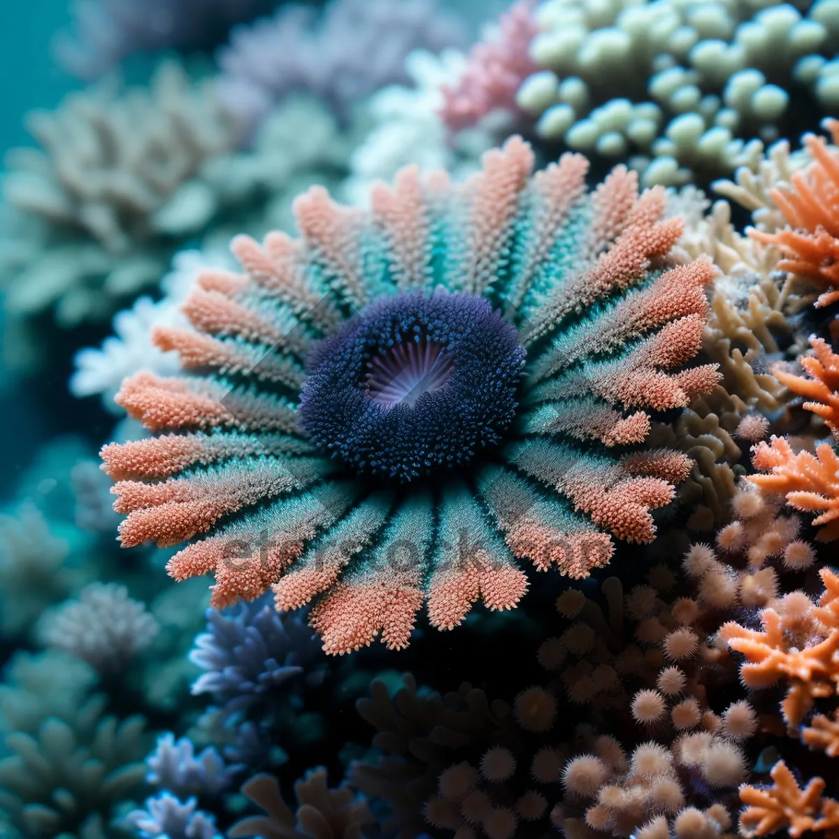 Picture of Vibrant Coral Reef Life Underwater