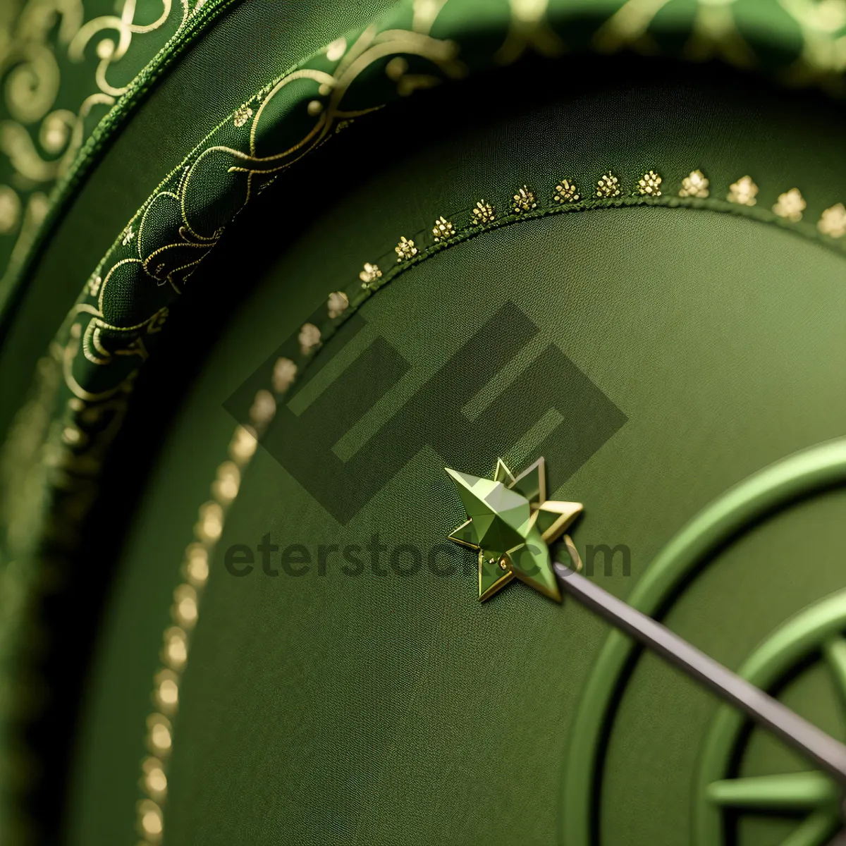 Picture of Fastened Green Lizard Sliding on Leaf Structure