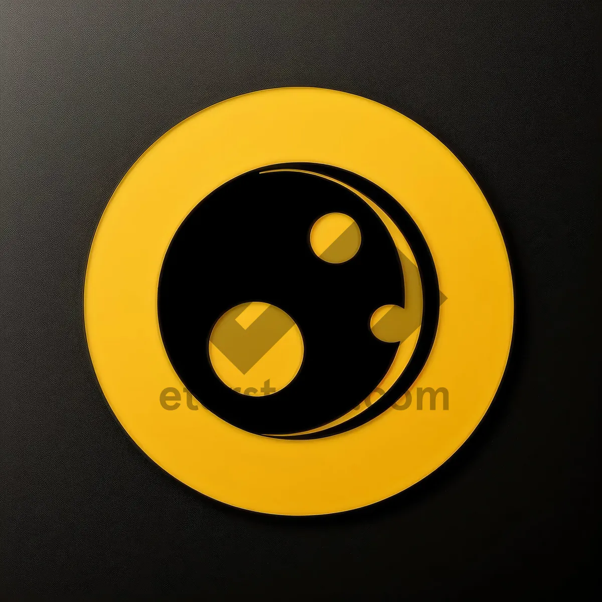 Picture of Shiny Black Round 3D Web Button