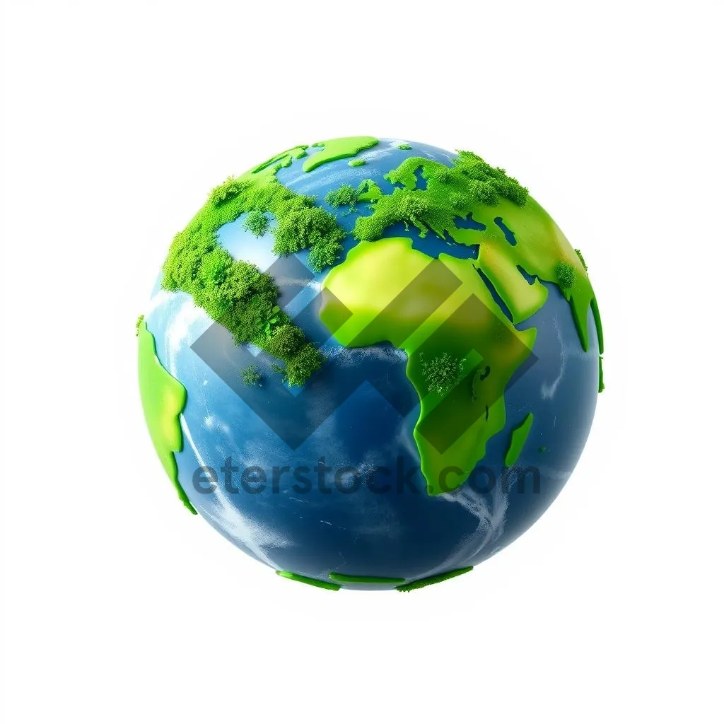 Picture of 3D Globe Icon Design Symbol