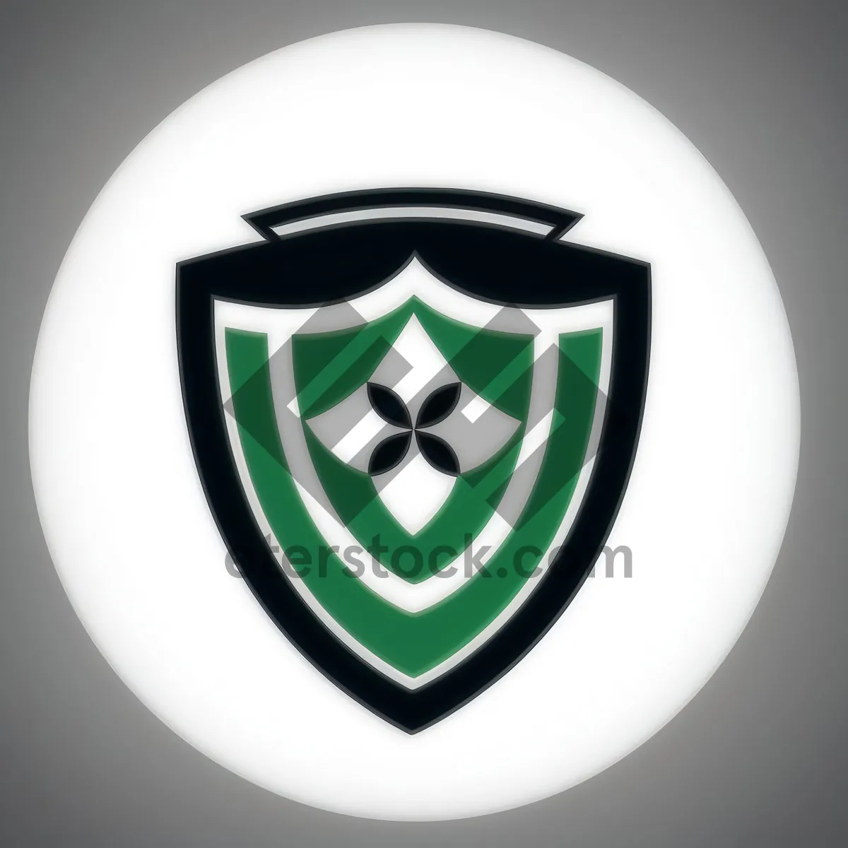 Picture of Glossy Flag Icon: Shiny Round Heraldry Symbol