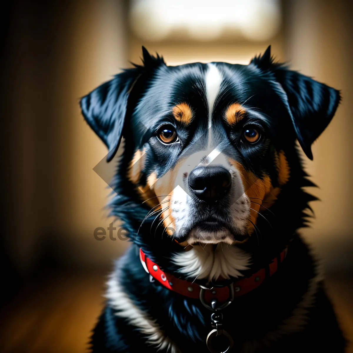 Picture of Swiss Mountain Dog - Adorable Purebred Puppy Portrait