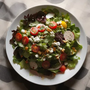 Fresh and Delicious Grilled Vegetable Salad Plate
