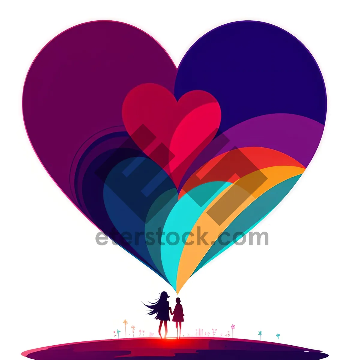 Picture of Colorful Heart Balloon: Symbolizing Love and Fun