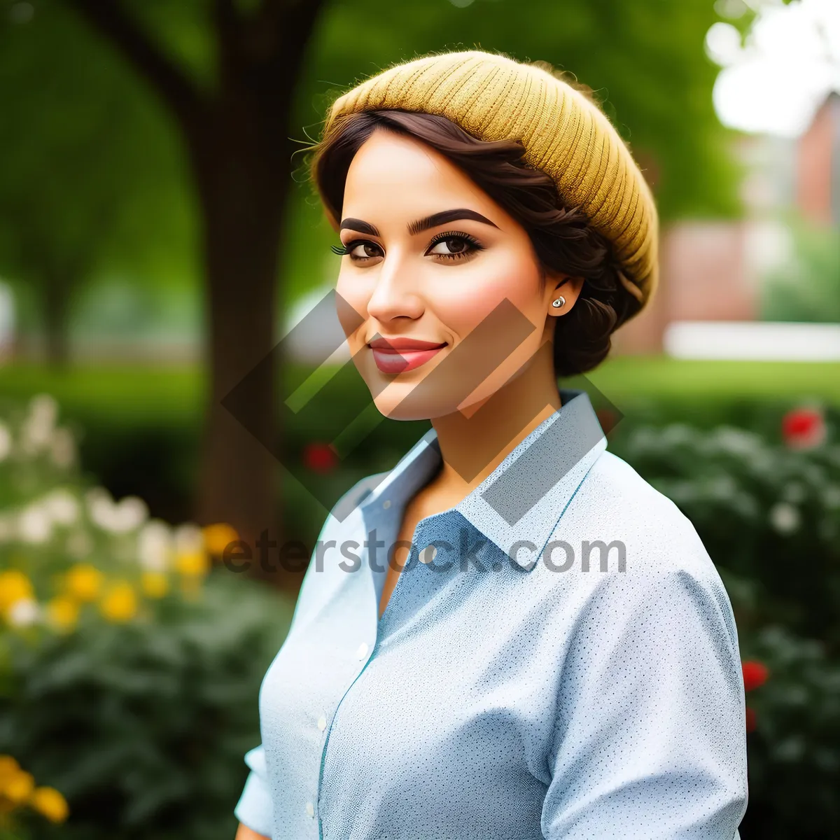 Picture of Smiling Businesswoman Enjoying Outdoor Success