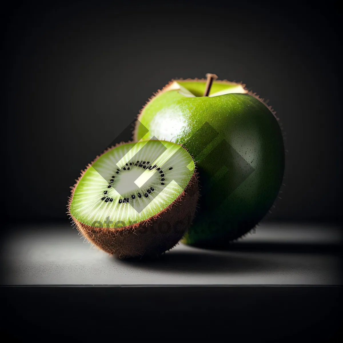 Picture of Juicy Kiwi Slice - Fresh and Nutritious Tropical Delight