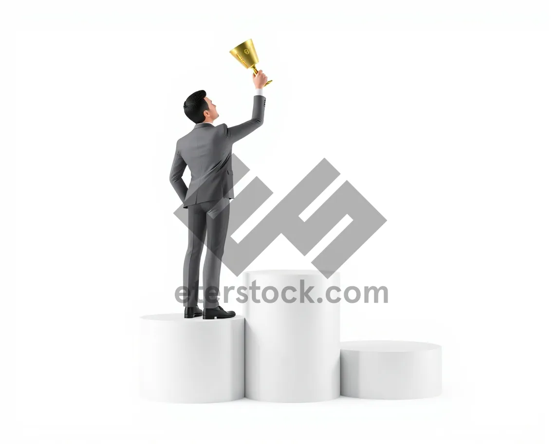 Picture of Cartoon Sorcerer Business Man Success 3D Figure Render