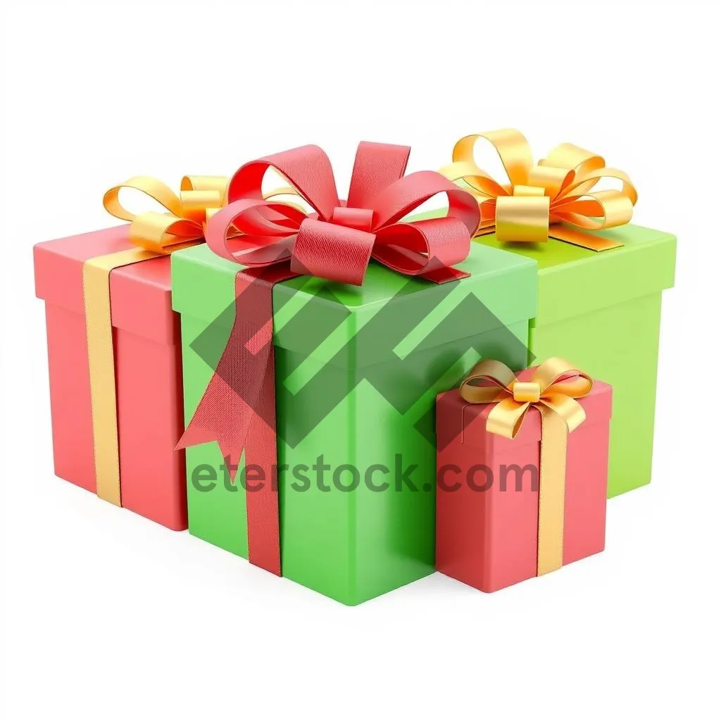 Picture of 3D gift box decoration for celebration and holidays