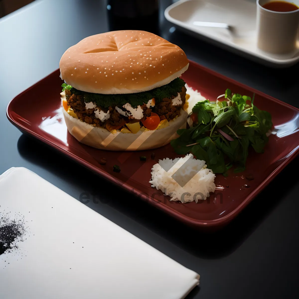 Picture of Grilled Cheese Sandwich with Lettuce and Tomato