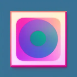 Shiny 3D Button Icon Design with Symbol