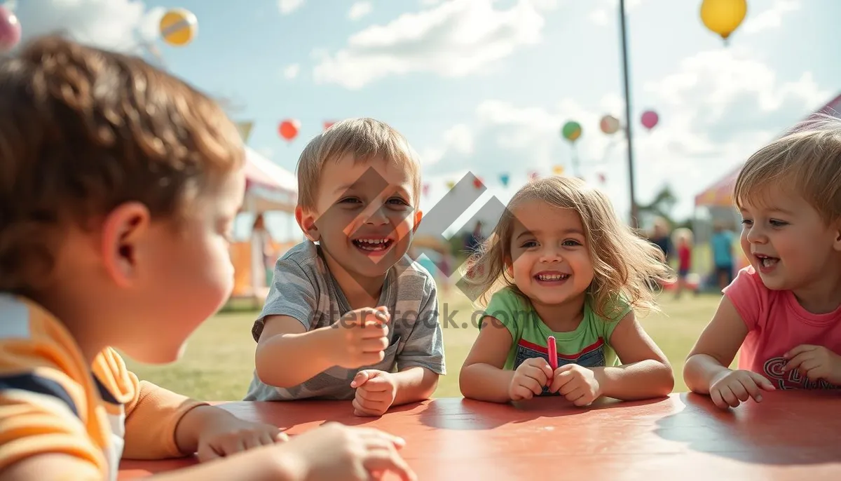 Picture of Happy family smiling in the park together