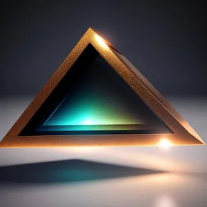 Glass Pyramid Creative Design Icon