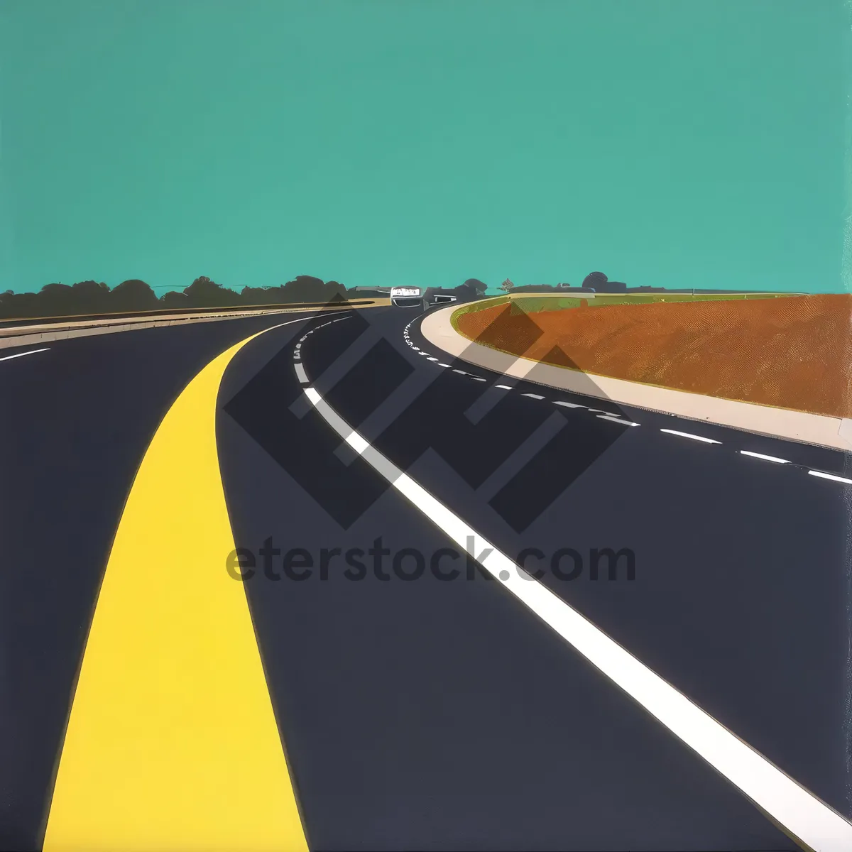 Picture of Speeding through the Horizon: Traffic on Asphalt Highway