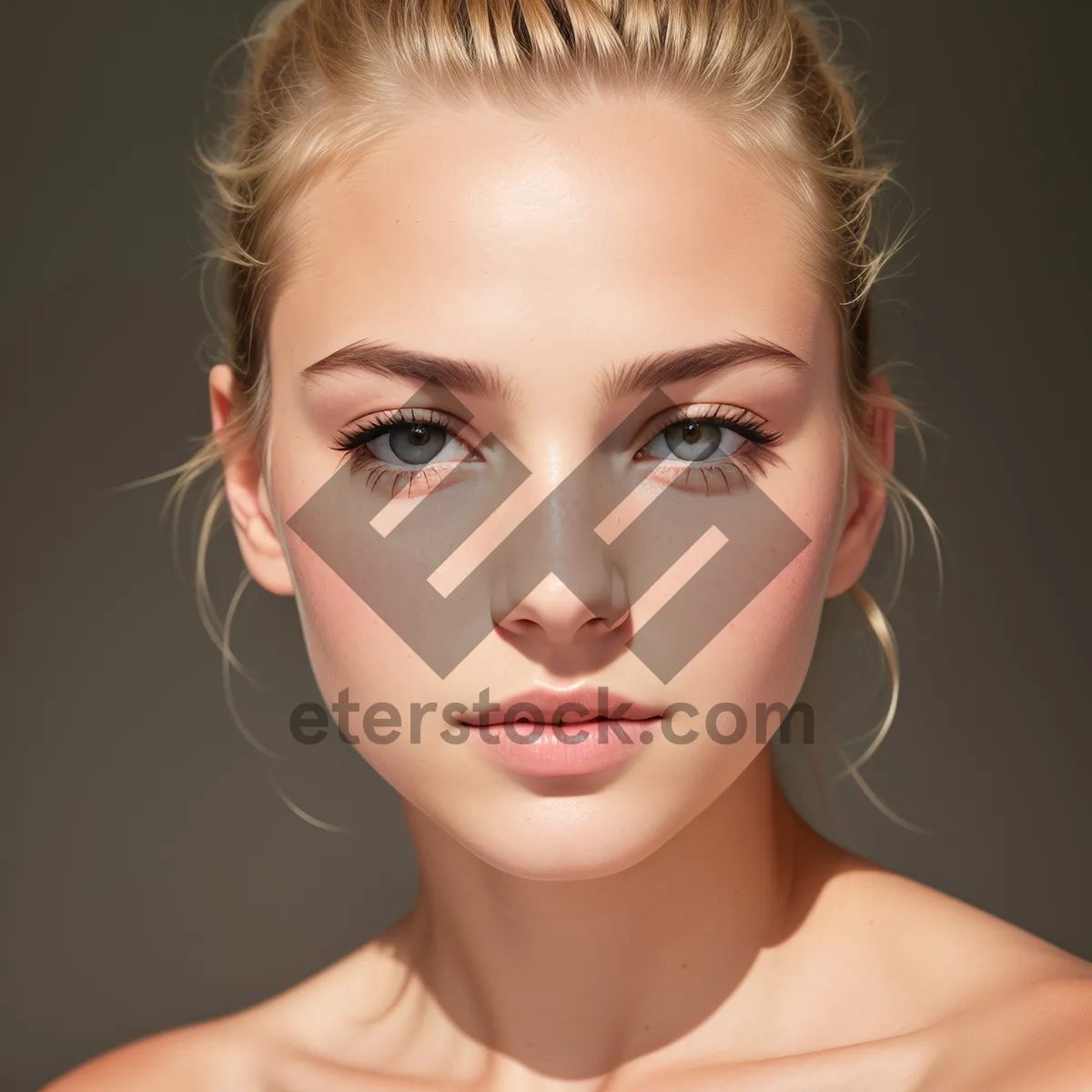 Picture of Stunning Portrait of Attractive Fashion Model with Elegant Makeup