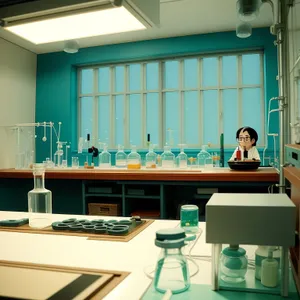 Modern Classroom: Sleek Interior with Wood Furniture