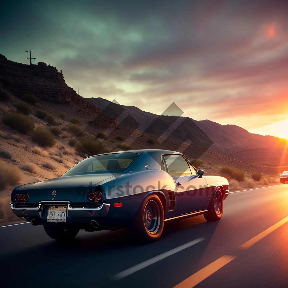 Picture of Speedy Chrome Coupe on Highway